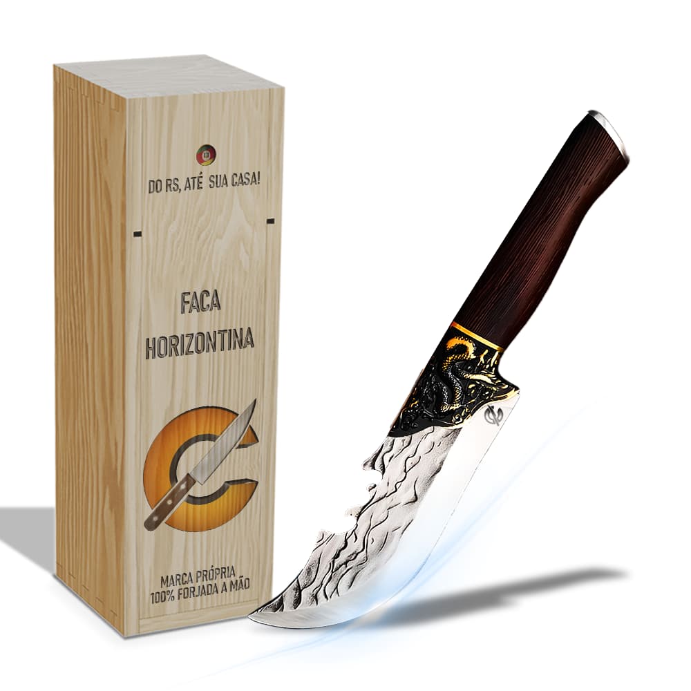 Faca Horizontina - Cutelaria Forjada A Mao + Garantia