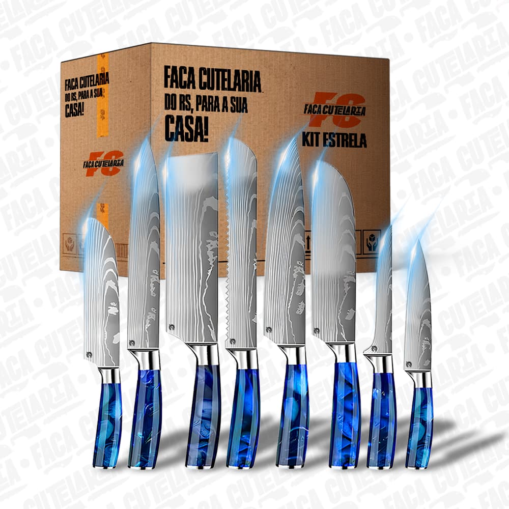 Kit Estrela Artesanal – Cutelaria Forjada Á Mão + Garantia