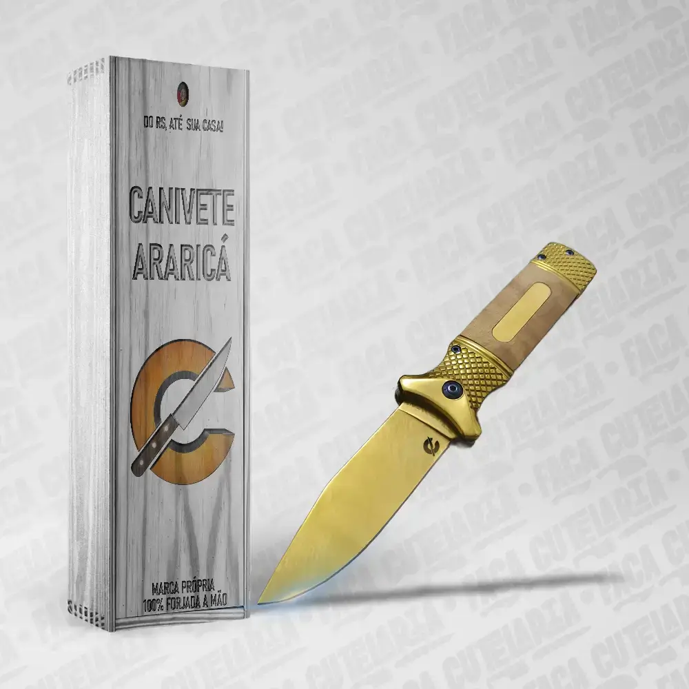 Canivete Artesanal Ararica - Cutelaria Forjada A Mao + Garantia