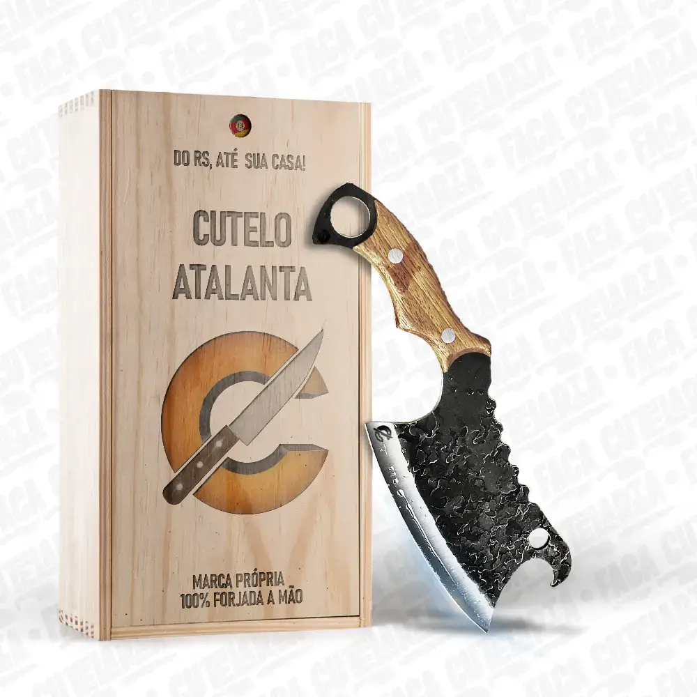 Cutelo Artesanal Atalanta - Cutelaria Forjada A Mao + Garantia
