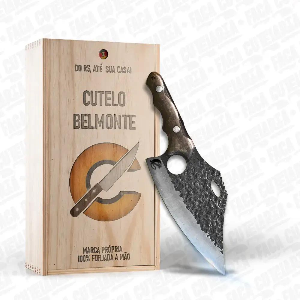 Cutelo Artesanal Belmonte - Cutelaria Forjada A Mao + Garantia