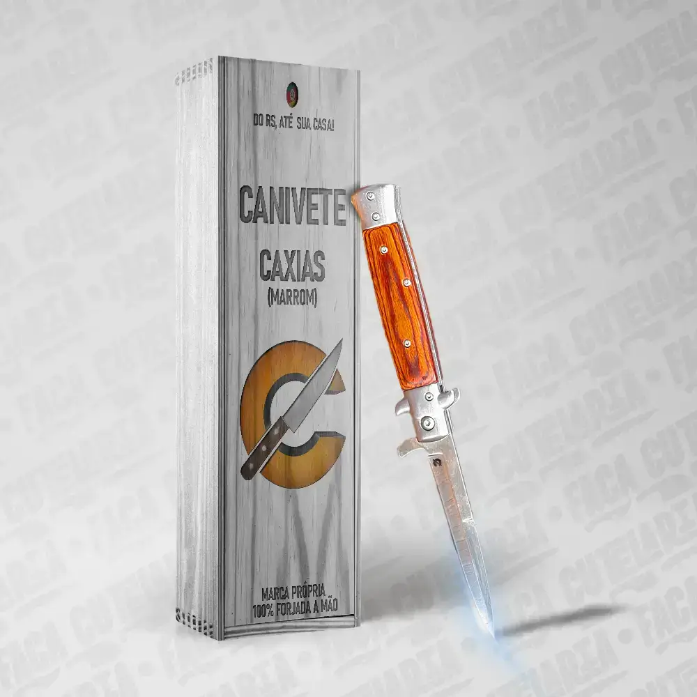 Canivete Caxias Stiletto - Aco Inox 420 Cutelaria + Garantia