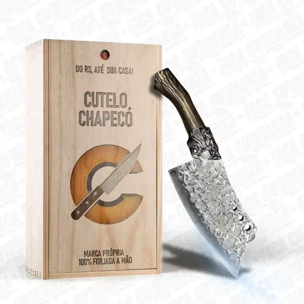 Cutelo Artesanal Chapeco - Cutelaria Forjada A Mao + Garantia