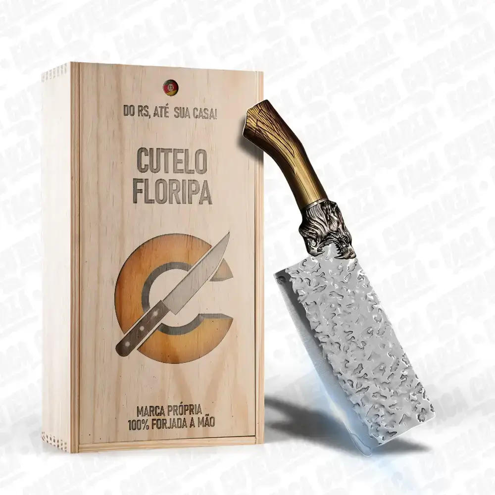 Cutelo Artesanal Floripa - Cutelaria Forjada A Mao + Garantia