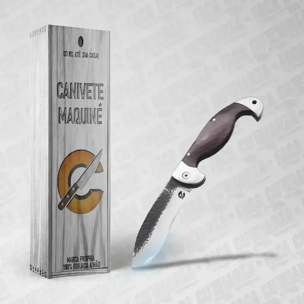 Canivete Artesanal Maquine - Cutelaria Forjada A Mao + Garantia