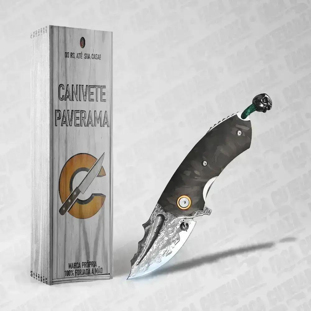 Canivete Artesanal Paverama - Cutelaria Forjada A Mao + Garantia