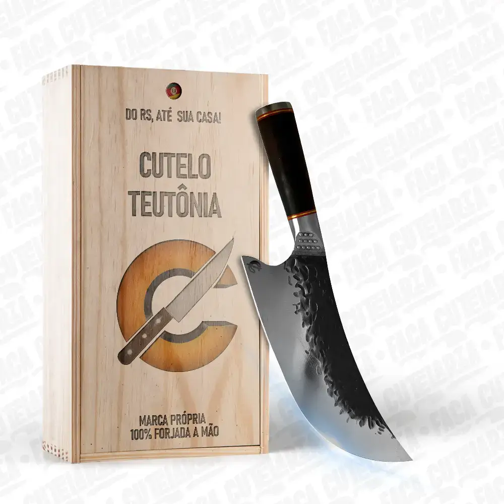 Cutelo Artesanal Teutonia - Cutelaria Forjada A Mao + Garantia